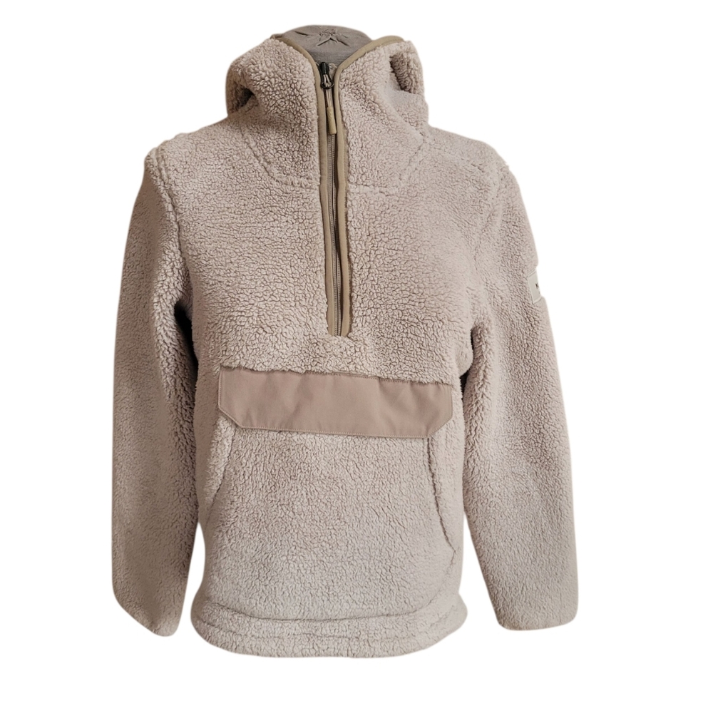 The North Face Women's Cream & Tan Super Cozy Campshire Pullover Hoodie Size S/P